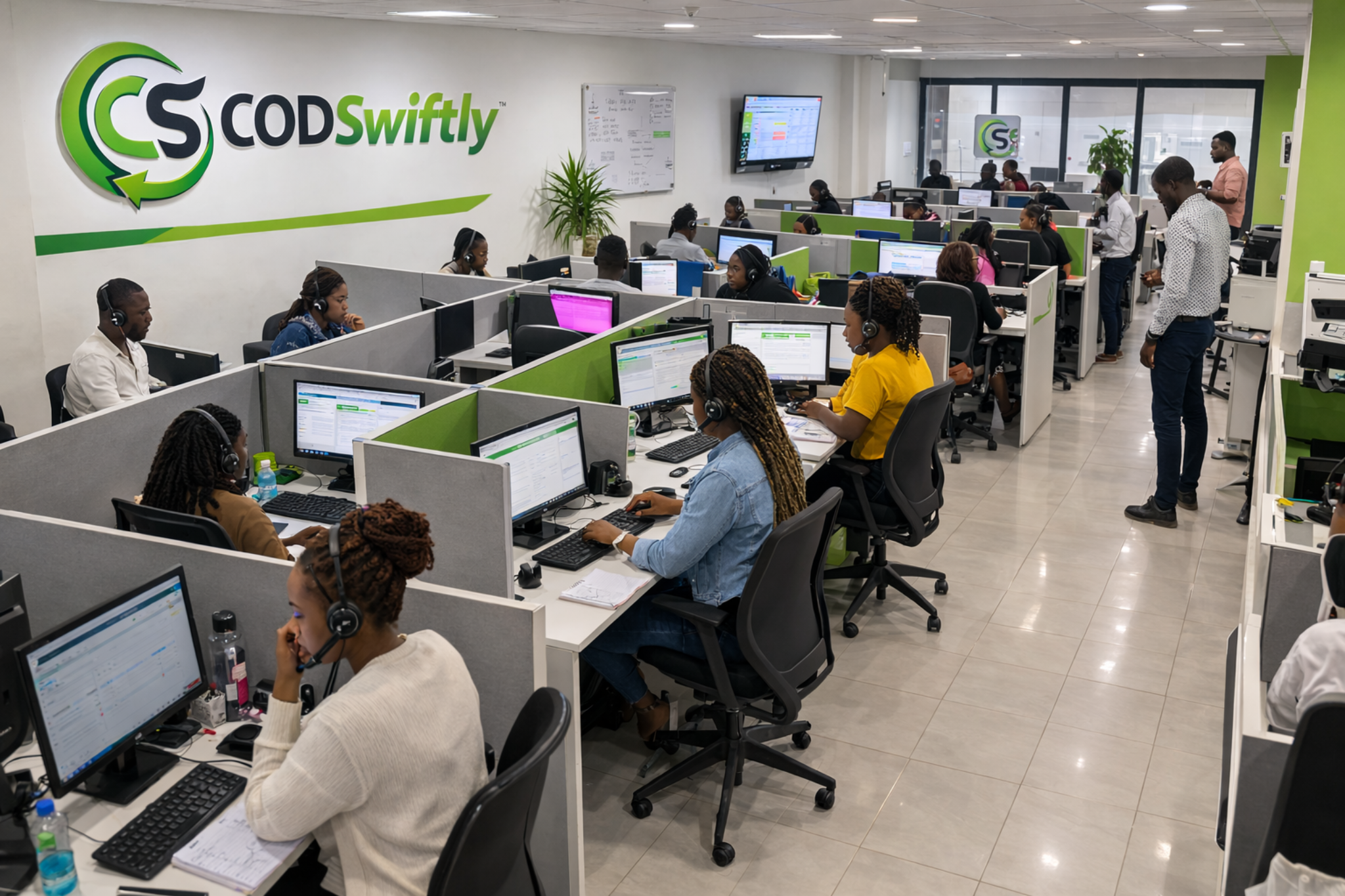 A branded support team that makes your operation look real and reliable.